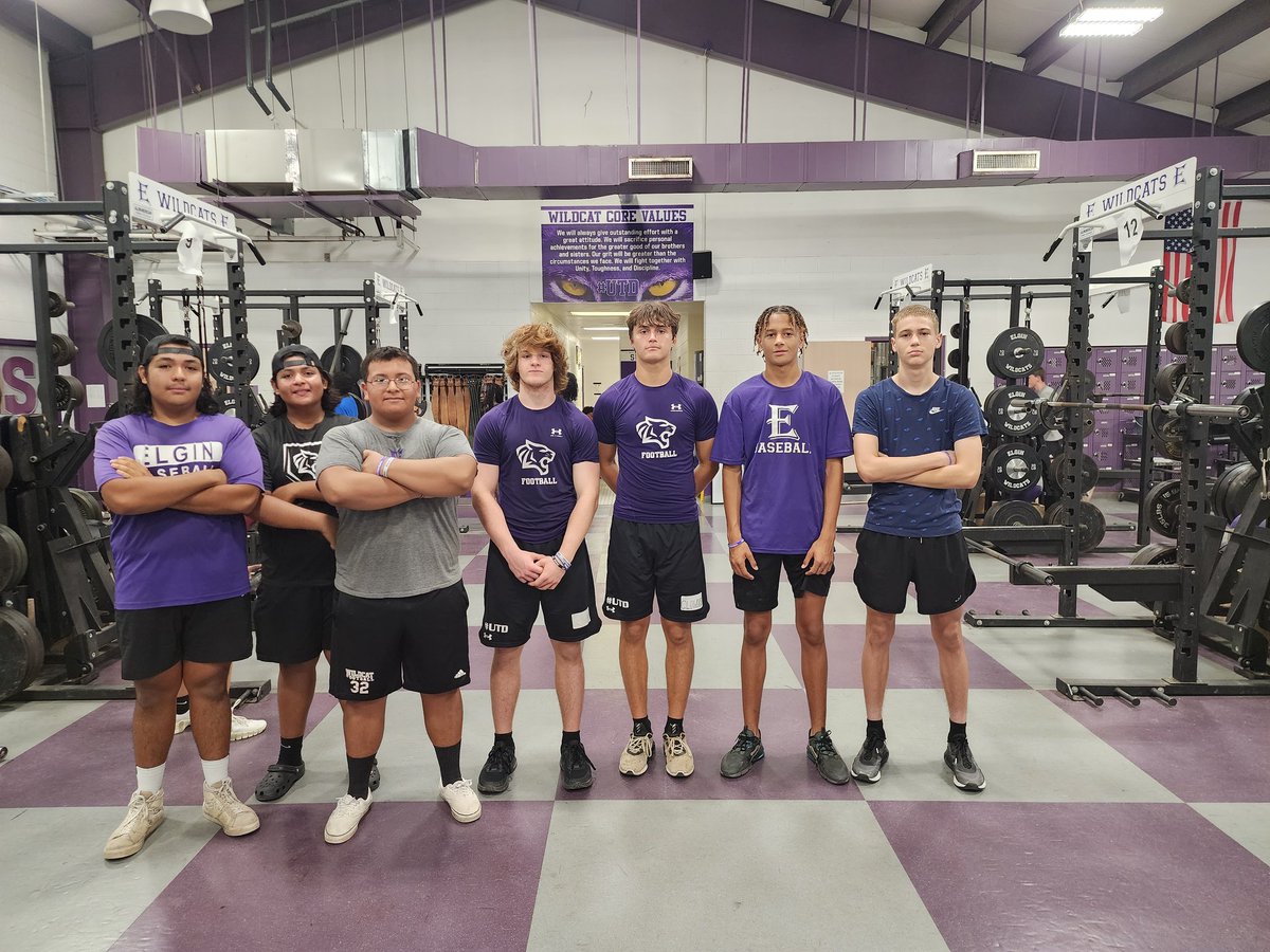 Coach Clawson (@heathclawson) on Twitter photo Proud of these young men with perfect attendance to summer workouts thru 4 weeks of training!! <a href="/etxhsfb/">Elgin Wildcat Football</a>
#UTD #NEW23ASON
'25 <a href="/ClowdusJackson/">Jackson Clowdus</a>
'26 @clear3_matthew
'25 <a href="/mason_nunez00/">Mason Nunez</a>
'27 <a href="/jaxen_malek/">Jaxen Malek</a>
'27 <a href="/DylanOwens28/">Dylan Owens</a>
'26 <a href="/jefferylove66/">Jeffery Love jr.</a> (not pic)
'24 Martin Nunez
'26 Ayden Vazquez Proud of these young men with perfect attendance to summer workouts thru 4 weeks of training!! <a href="/etxhsfb/">Elgin Wildcat Football</a>
#UTD #NEW23ASON
'25 <a href="/ClowdusJackson/">Jackson Clowdus</a>
'26 @clear3_matthew
'25 <a href="/mason_nunez00/">Mason Nunez</a>
'27 <a href="/jaxen_malek/">Jaxen Malek</a>
'27 <a href="/DylanOwens28/">Dylan Owens</a>
'26 <a href="/jefferylove66/">Jeffery Love jr.</a> (not pic)
'24 Martin Nunez
'26 Ayden Vazquez