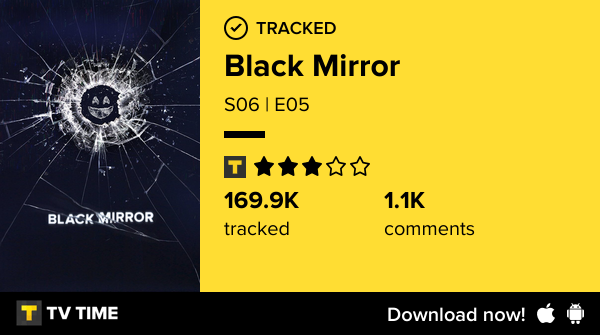 I've just watched episode S06 | E05 of Black Mirror! tvtime.com/r/2Sh5d #tvtime