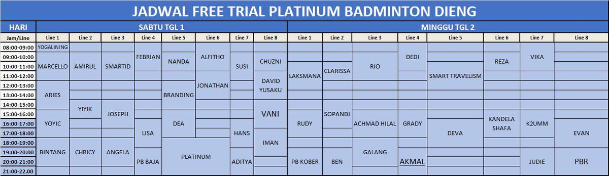 Yok ramaikan nanti malam, pukul 19.00-22.00 line 4 atas nama Akmal. Free trial lapangan, bayar shuttlecock aja ygy. Feel free to come, jgn lupa konfirmasi kedatangan lewat komen ataupun dm. #GayMalang #biseksmalang #gaykotamalang #malangbirahi #malangopenBO