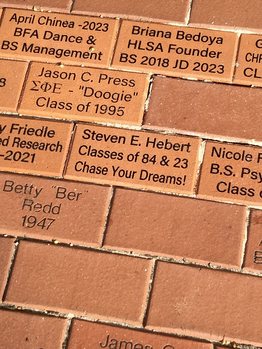 StevenH18897945's tweet photo. Found my brick at FSU today. #seminoleforever https://t.co/8XspkMDeor