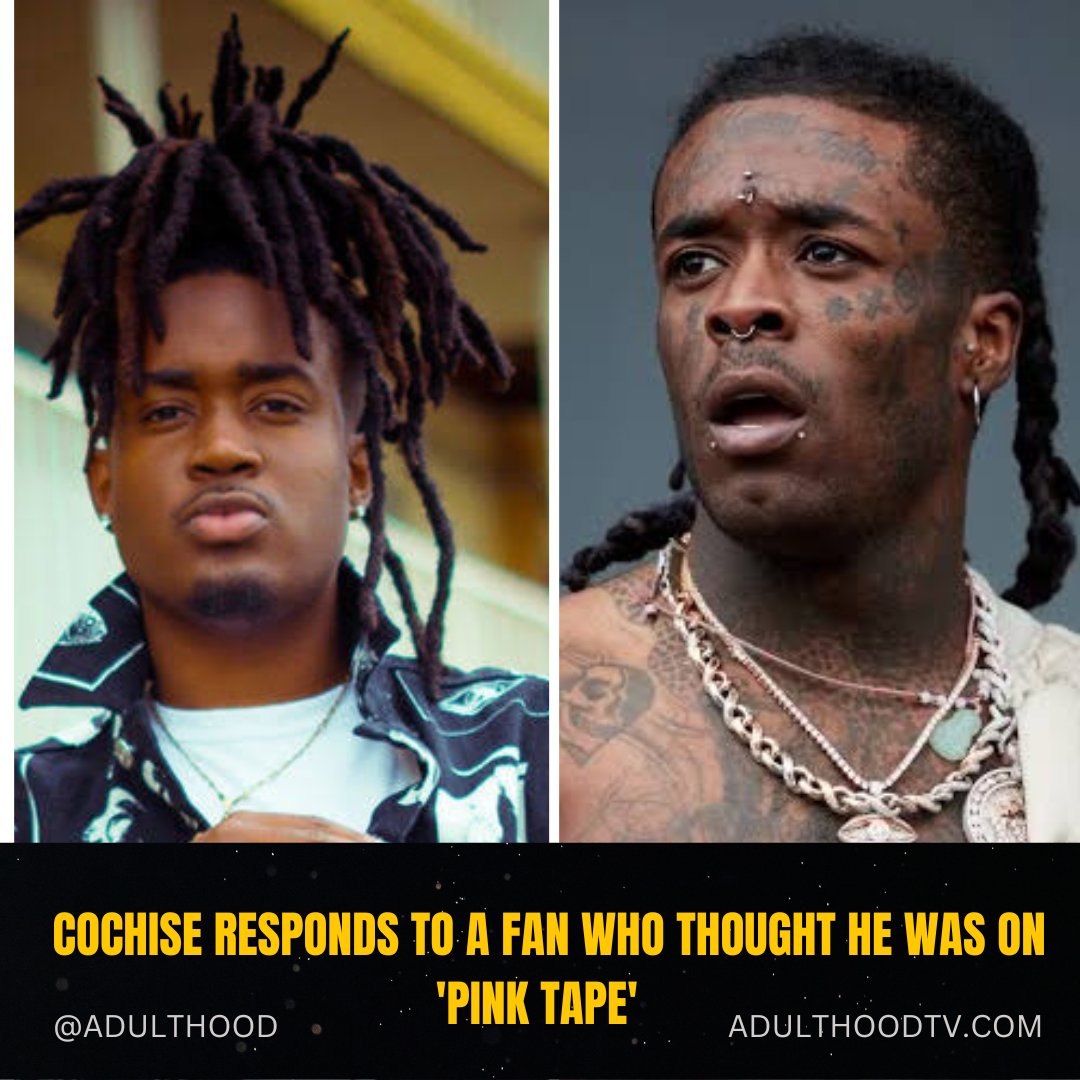 adulthood_tv's tweet photo. #Cochise responds to a fan who thought he was on #LilUziVert's 'Pink Tape' y'all think Uzi &amp; Cochise should collab?? https://t.co/eNPc829p4I
