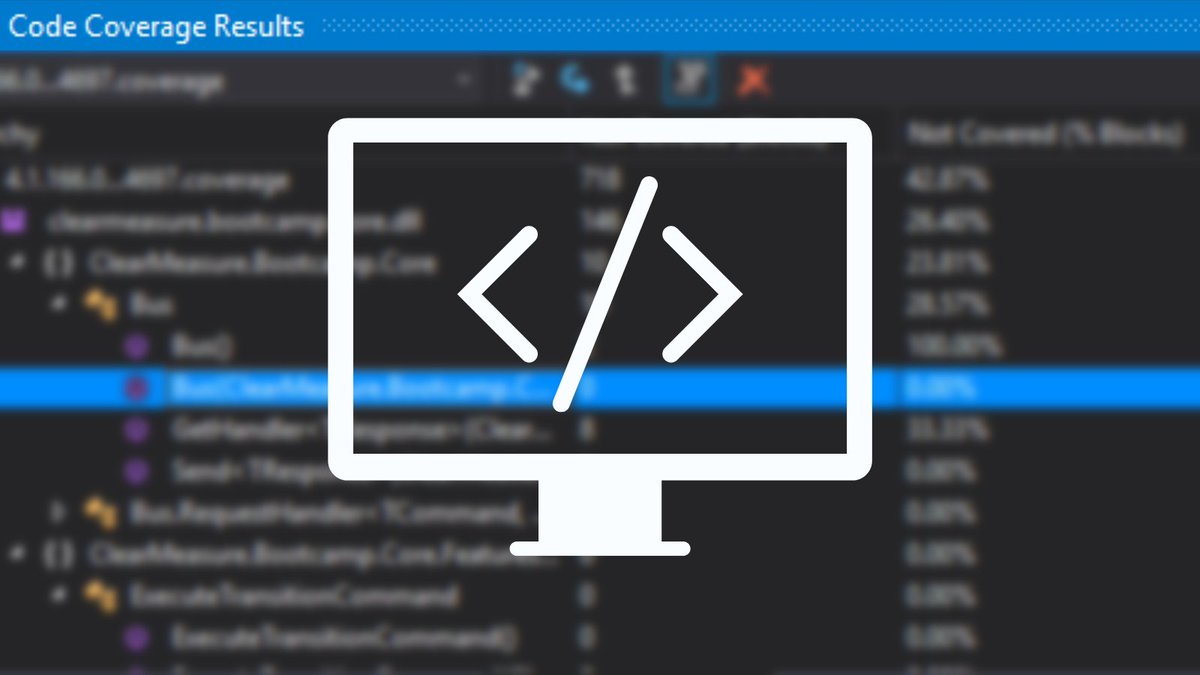 ClearMeasure's tweet image. Work your way to 100% code coverage in your .NET CI build  

bit.ly/3vUb73q  

#CodeCoverage #Devops