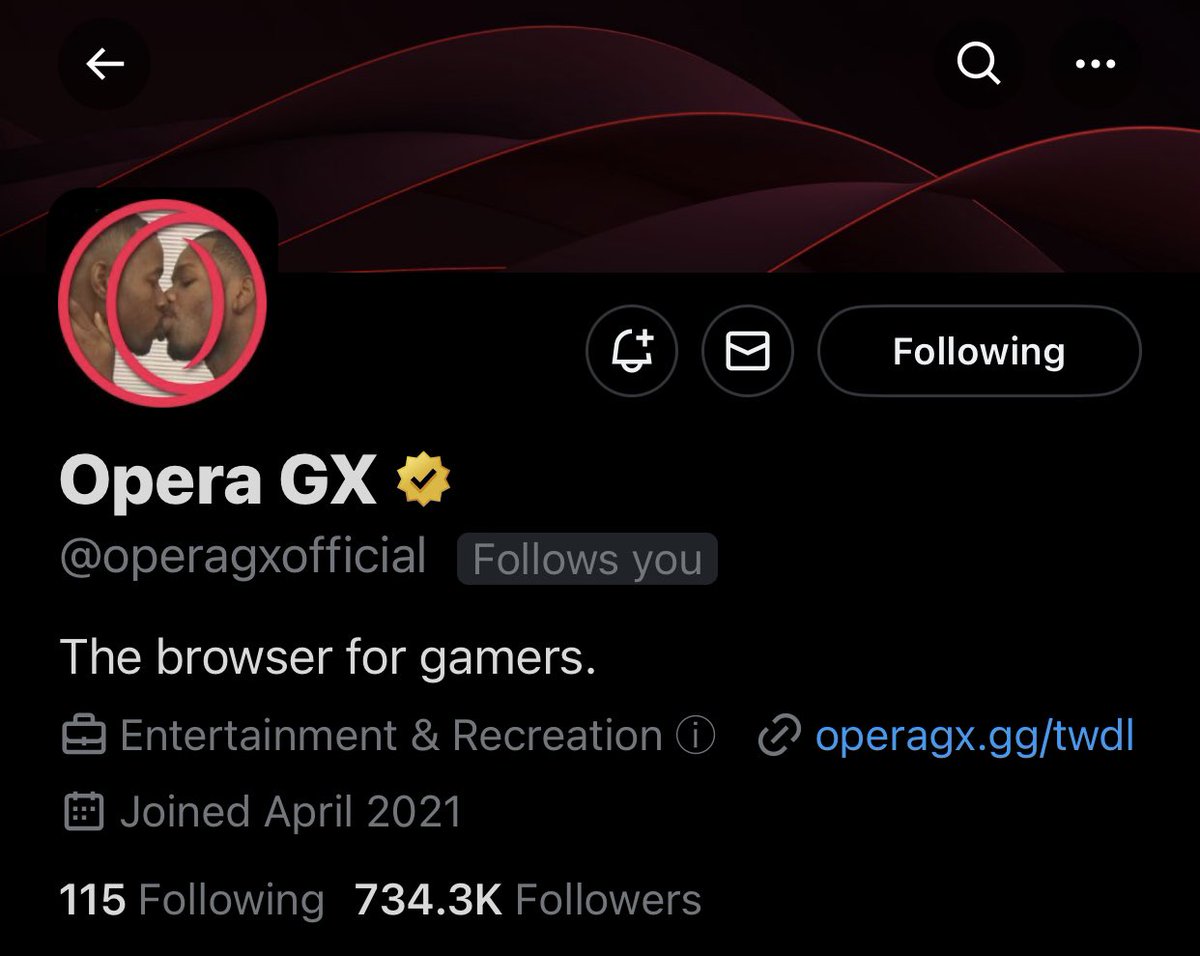 If this site does go down due to garbage management, I just wanna say the coolest follow I’ve ever received is Opera GX. Not sure where else I’d go to post art but I’ll look around.