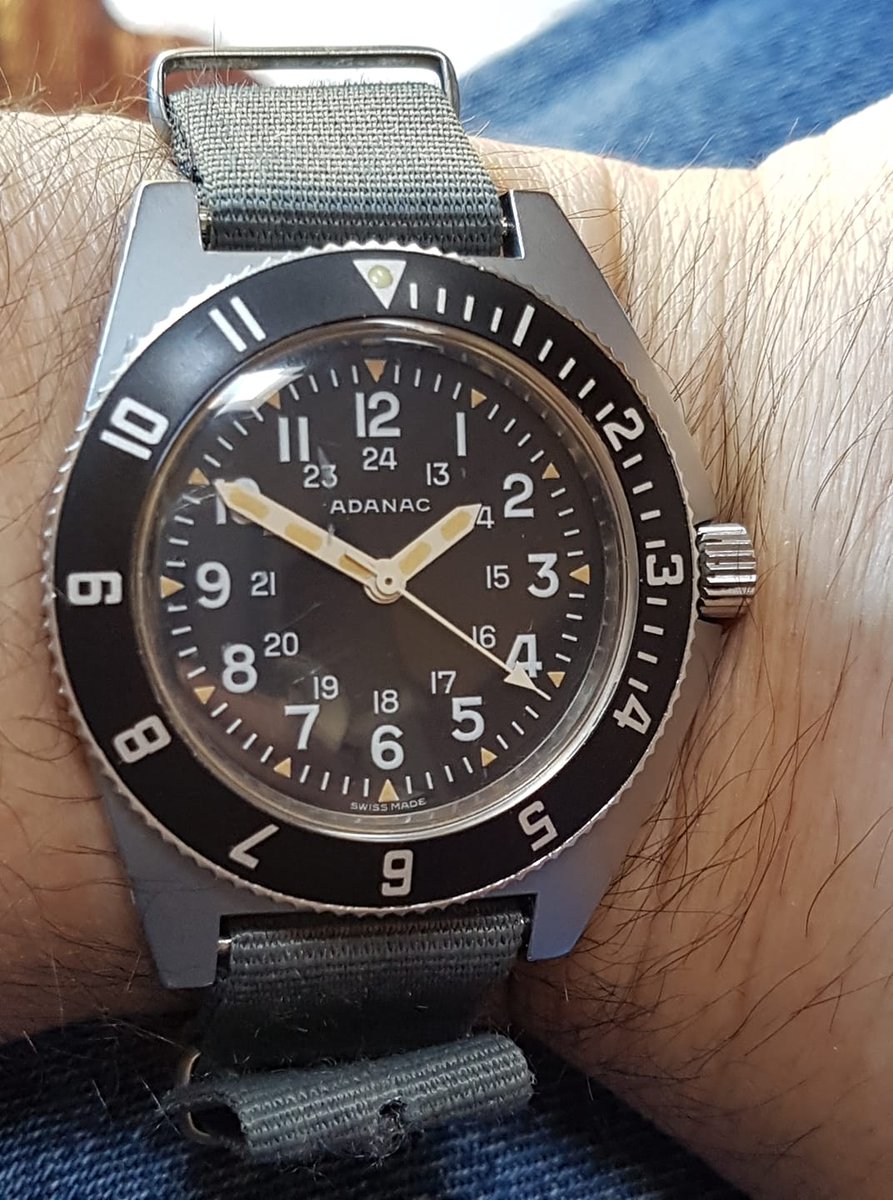 raincitysteve's tweet image. Hope everyone's having an enjoyable and delicious Canada Day. I'd be wearing my  Canadian 1986 RCAF-issue Marathon Adanac navigator's watch today, except it's being serviced.