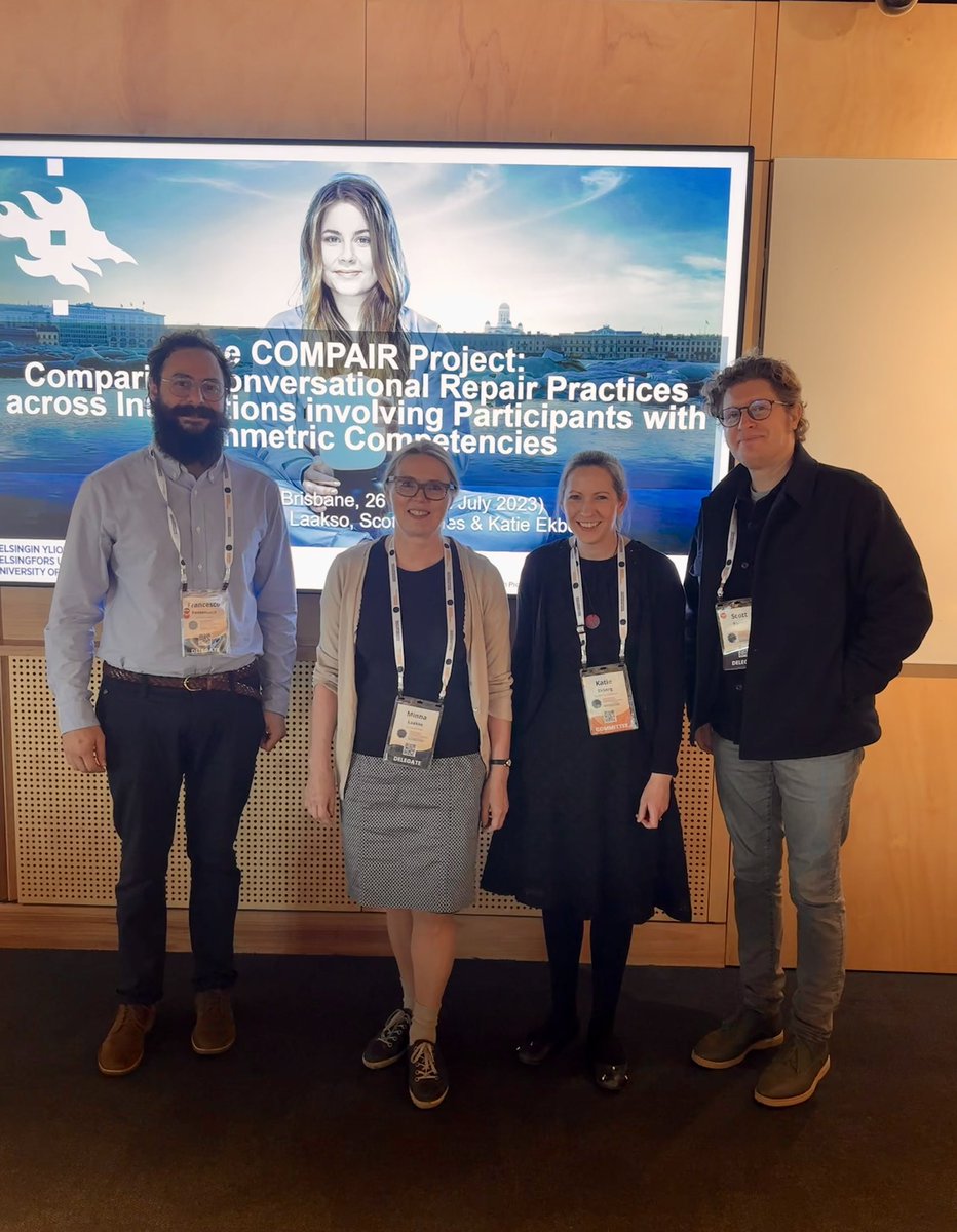 Katie Ekberg (@katieekberg) on Twitter photo Presenting some initial findings from the COMPAIR project led by Minna Laakso with @ScottBarnesMQ and on behalf of the rest of the large international team on this project! #icca2023 <a href="/BCAphasia/">Better Conversations Lab</a> <a href="/steven_bloch/">Professor Steven Bloch</a> Presenting some initial findings from the COMPAIR project led by Minna Laakso with @ScottBarnesMQ and on behalf of the rest of the large international team on this project! #icca2023 <a href="/BCAphasia/">Better Conversations Lab</a> <a href="/steven_bloch/">Professor Steven Bloch</a>