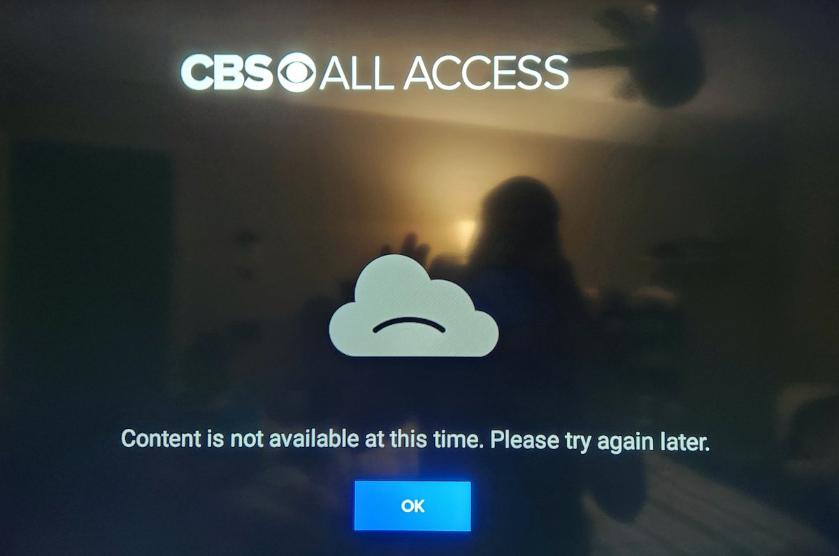 Hey #ParamountPlus I'm paying for a subscription, which includes CBS All Access.

I tried to watch #ThePortableDoor but get an error splash screen.

PLEASE REBOOT YOUR CBS ALL ACCESS SERVER FOR THE LOVE OF GOD.

What a crappy flawed service. https://t.co/qfBfShQat9