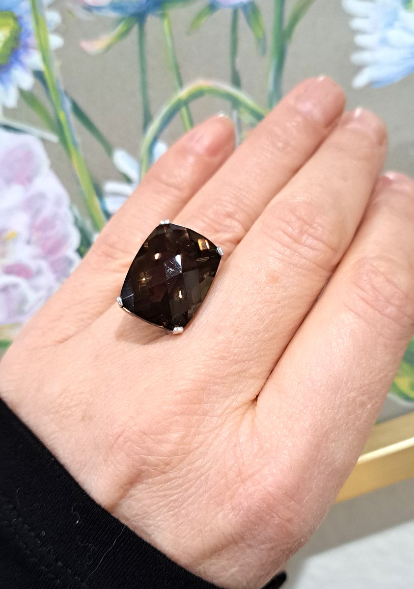 20.10 Carat Smoky Topaz & Diamonds Gold Ring  by JulLuxJewelry etsy.me/3rbPn3u via @Etsy #jewelry #etsyshop #etsyjewelry #etsyfinds #giftsforher #style #jewels #jewelryaddict #gemstones #present #giftforwomen #rings