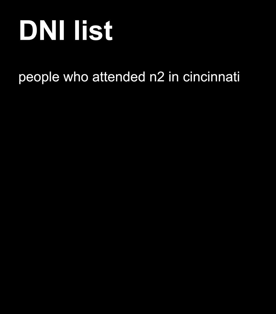 updated dni list 🥰🥰🥰