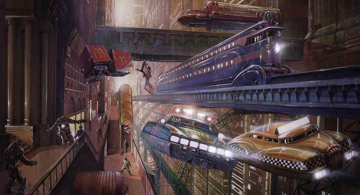 Concept art by @Patrice__Garcia for The Fifth Element (1997).