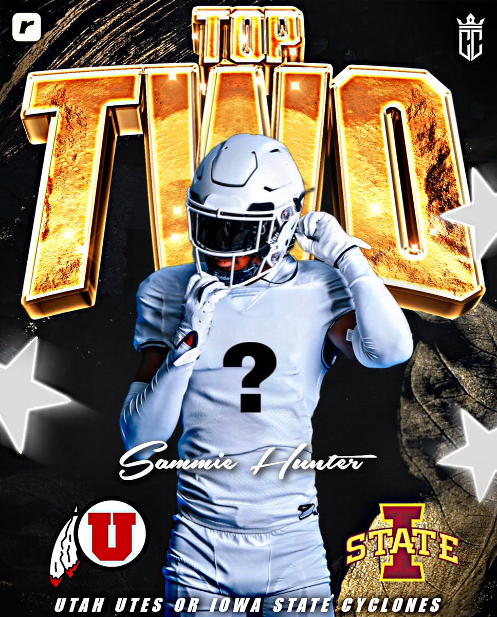 commitcoverage's tweet image. 🚨: CB, Sammie Hunter is down to Utah and Iowa State. 👀 @_sammiehunter 

Hunter is a 5’11 180p CB from Chandler, AZ. He is in the class of 2024.

Cyclones or Utes? 🤔