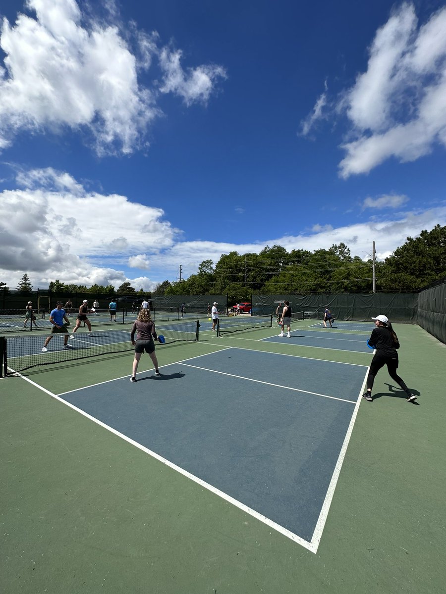 Great day for pickle ball with residents and friends in Ann Arbor this morning!