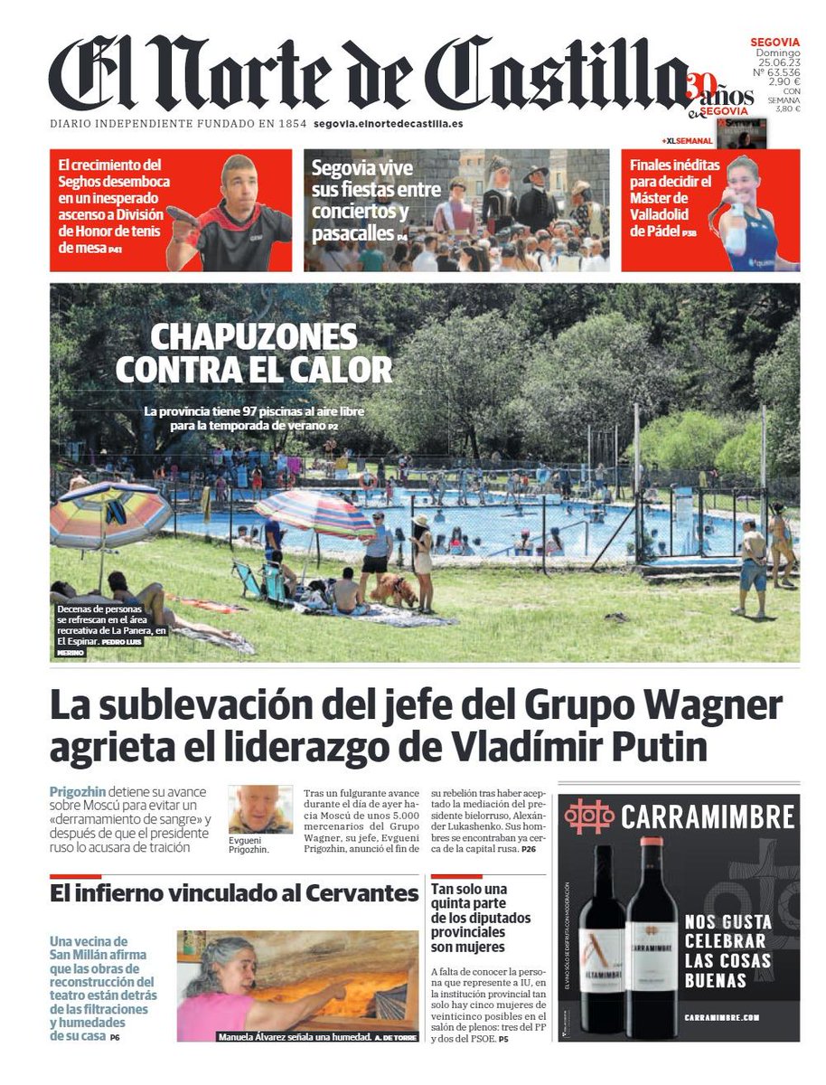 Mañana foto de portada en <a href="/ElNorte_SG/">El Norte. Segovia</a> #ElEspinar #fotoperiodismo
