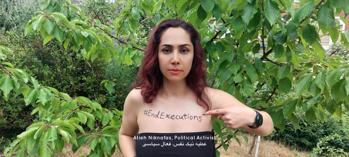 On 24 June activist @AtiehNiknafs joins #RiseUpAgainstExecutionsinIran
#EndExecutions
#AbolishtheDeathPenalty
#FreePoliticalPrisoners
#WomanLifeFreedom 
 #قیام_علیه_اعدام #ایران
#مجازات_اعدام_لغو_باید_گردد
#زندانی_سیاسی_آزاد_باید_گردد
#ژن_ژیان_ئازادی
#زن_زندگى_آزادى