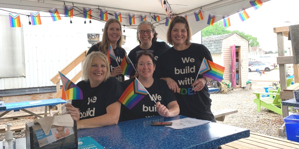 HabitatWR's tweet photo. Today was Habitat Waterloo Regions PRIDE BUILD DAY!🏳️‍🌈
An important day to celebrate diversity and inclusivity for all. #WeBuildWithPride #pride2023 THANK YOU to everyone who came out to support each other and build up our communities 🏳️‍🌈🏠💙 https://t.co/7pZhCfumuB