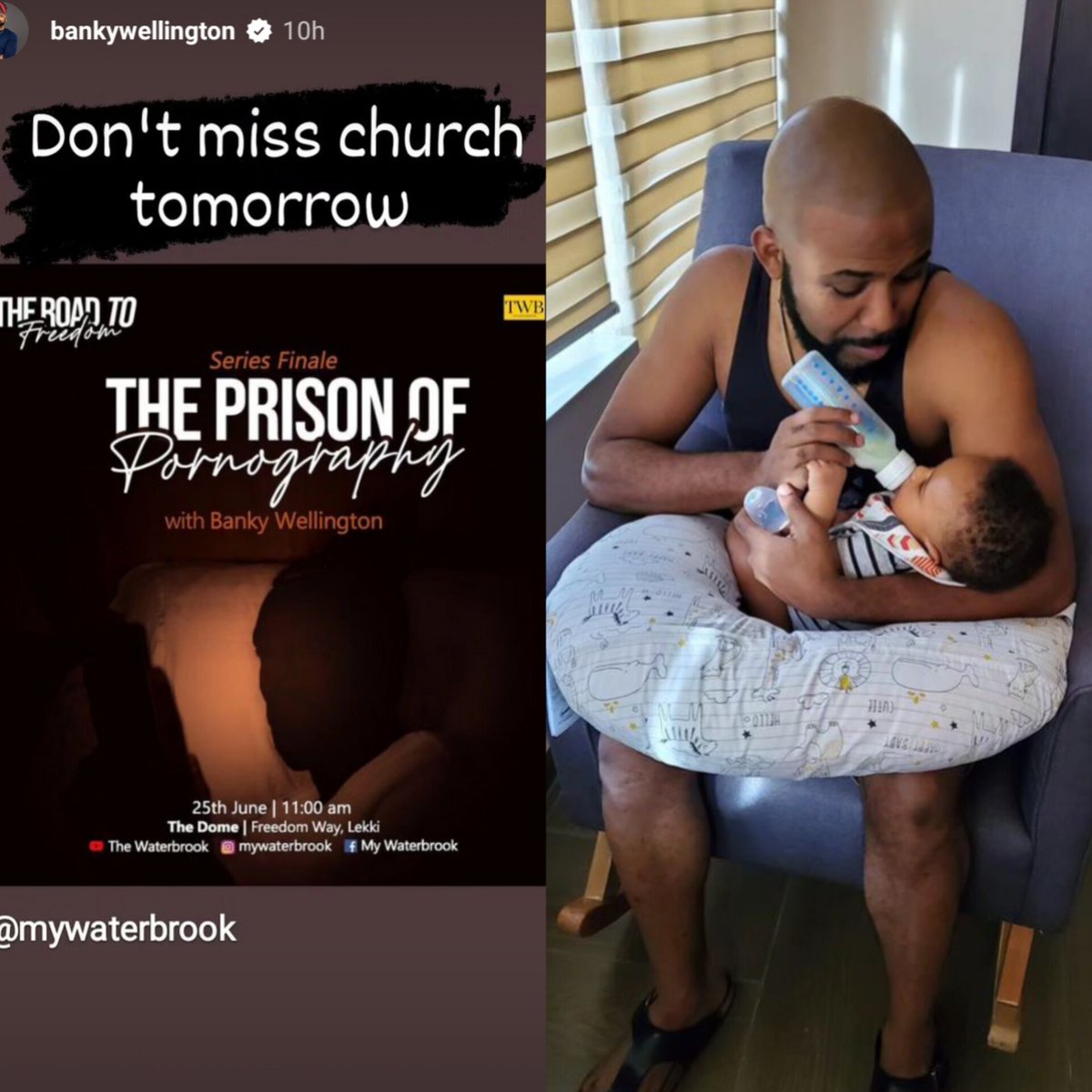 ParrotNaijazz's tweet photo. Cheating Scandal

Banky W Sets To Address Church Congregation Tomorrow Amidst Alleged Side Chics  

#Banky W #yensh https://t.co/J0ujwUm5Yj