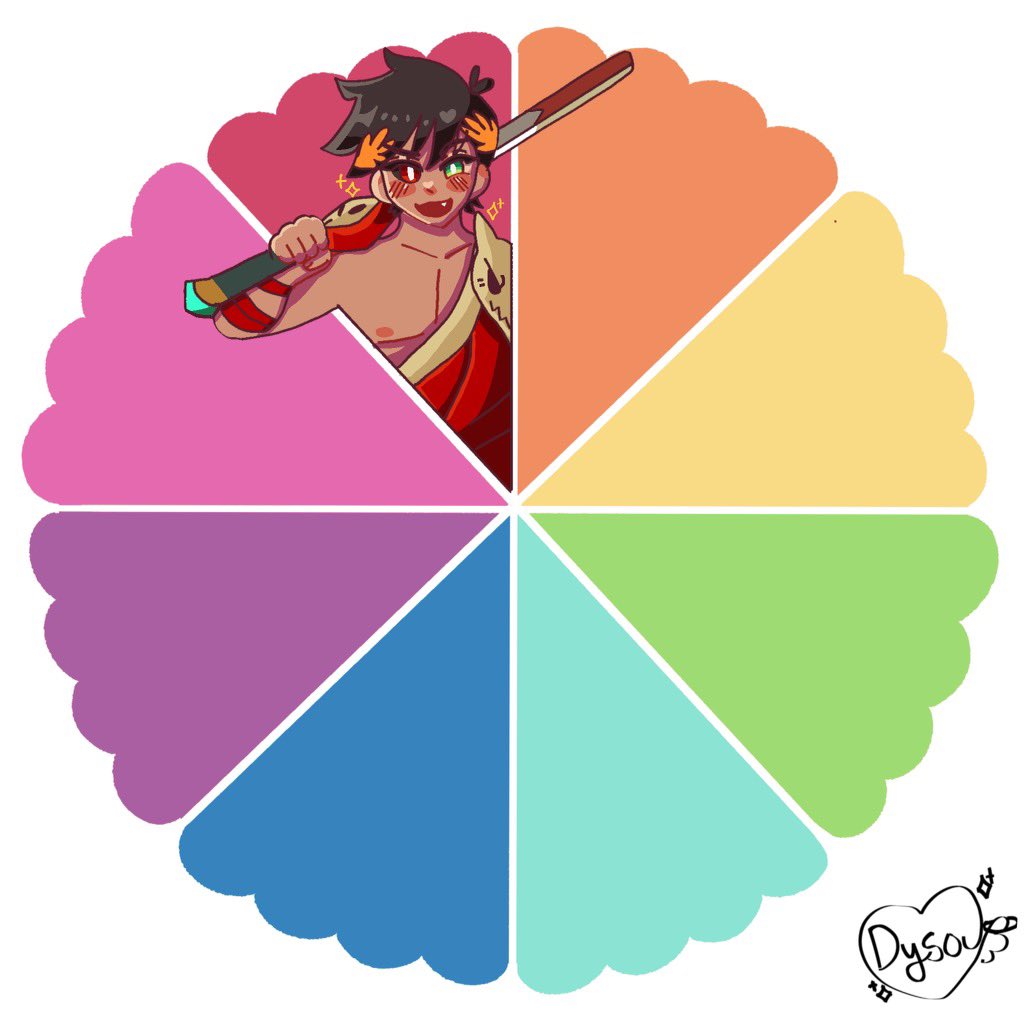 red is for zagreus!!! 
give me orange!
[ #zagreus #HadesGame #hades #art #colorwheelchallenge ]