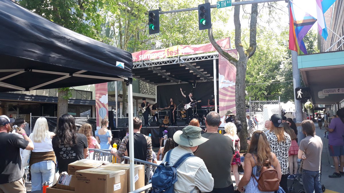 Olympia's 'Love, Oly' summer fest is live and kicking. 

Much of downtown is closed to cars all weekend.