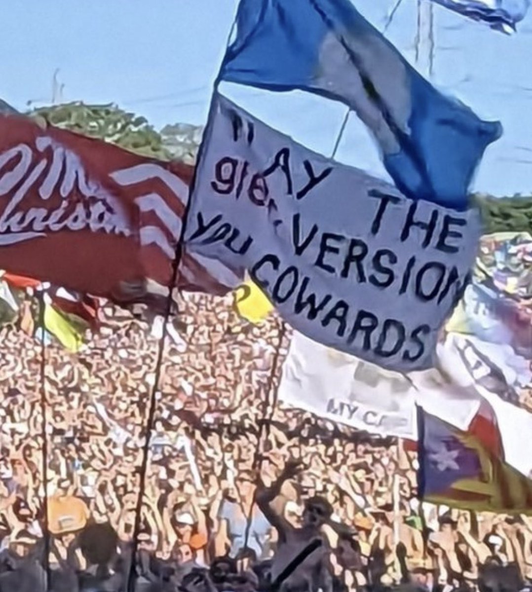 this glastonbury flag is so right
