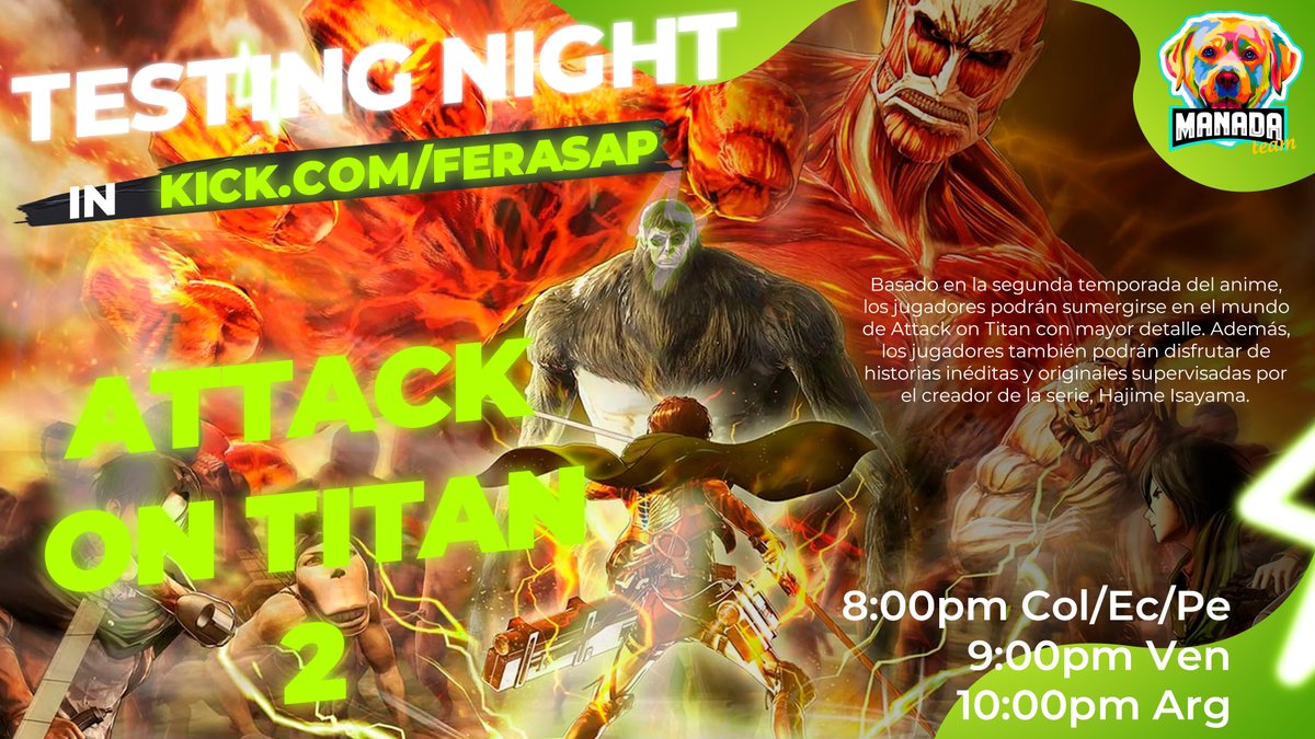 Ferasap1's tweet photo. En el directo de esta noche en @KickEspanol vamos a estar jugando @rStellaFantasy, AOT 2 y comenzamos a testear @KnightsOfTheEth no te lo pierdas!! 
https://t.co/kipGIR4EFp
#LMT #GamesReview #NFTGaming #KickStreamer https://t.co/8JNPDGNcYx