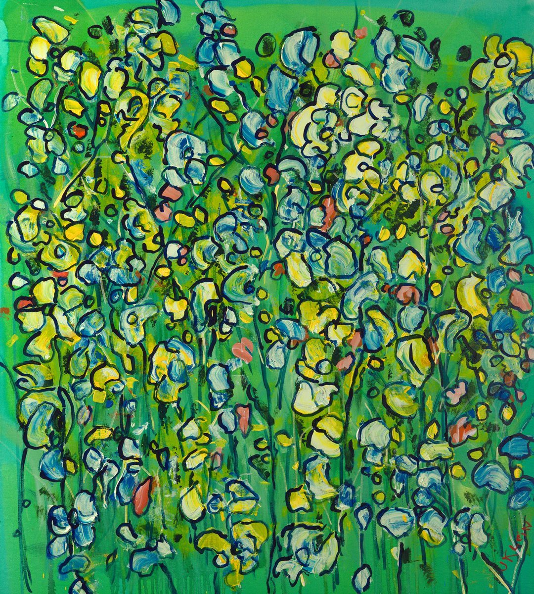 Farmer Day is celebrated in Peru on June 24 every year as a tribute to the hardworking local farmers that provide food to the table. Happy Farmer Day and have a great weekend! 

"Flowers Under Farm Aspens" by Jim Klein, 40x36.
#farmer #weekend #jkleinartfactory #jkleingallery