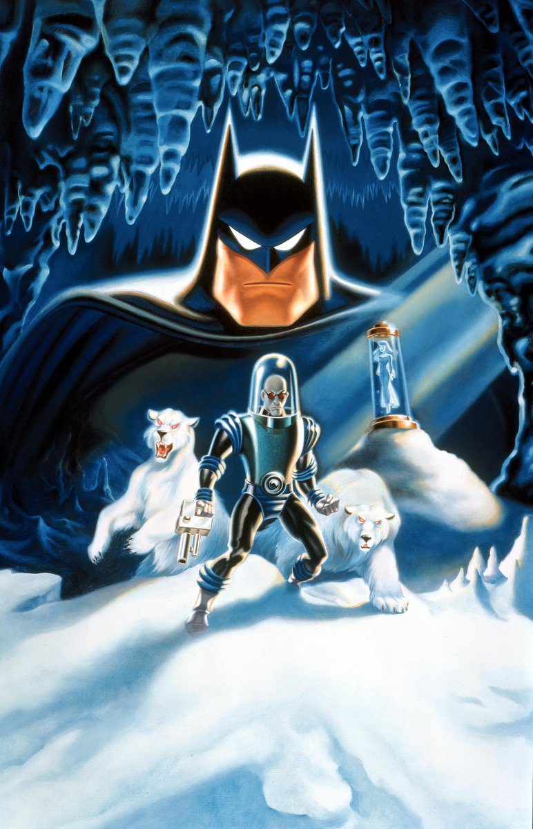 worldsfinest's tweet photo. The continuing popularity of Batman: The Animated Series led to a few movie spin-offs over the years. Take a look at the text-free poster art for Batman: Mask of the Phantasm, Batman &amp; Mr. Freeze: Sub-Zero, Batman: Mystery of the Batwoman, and Batman &amp; Harley! #BatmanTAS #Batman https://t.co/JwMFYzz4rF