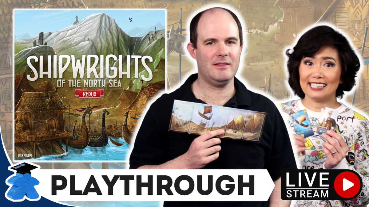 In about 1 hour, we are playing the new Shipwrights of the North Sea Redux LIVE! Join us, and Shem in the chat, for gameplay, chat and giveaway! 
Join here - youtube.com/live/RC1uk2l5E…
<a href="/garphillgames/">Garphill Games</a>