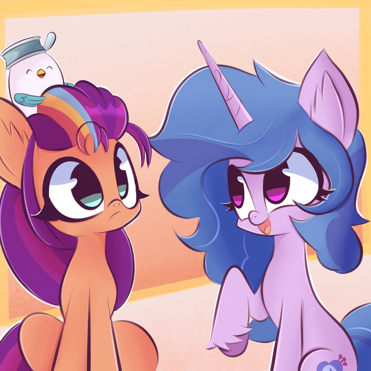 I wanted to do some more g5 stuff so here is Izzy and Sunny.
#mylittlepony #mlpg5 #SunnyStarscout #IzzyMoonbow