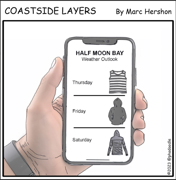 Now that Summer's come to the Coastside…time to get out those layers! (As seen in this week's @hmbreview!) hersh.co/hmb062123