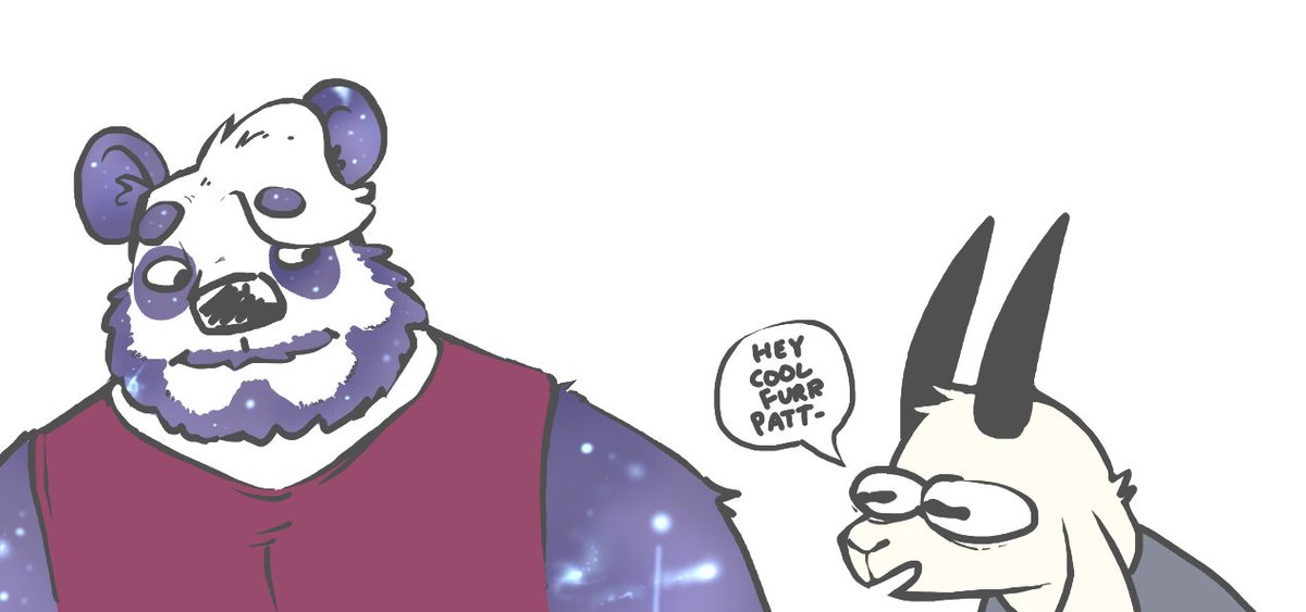 Guddraws's tweet photo. [SFW] - I observe @PandaSovereign furr closely ... owie. https://t.co/Ak08OjaKPj