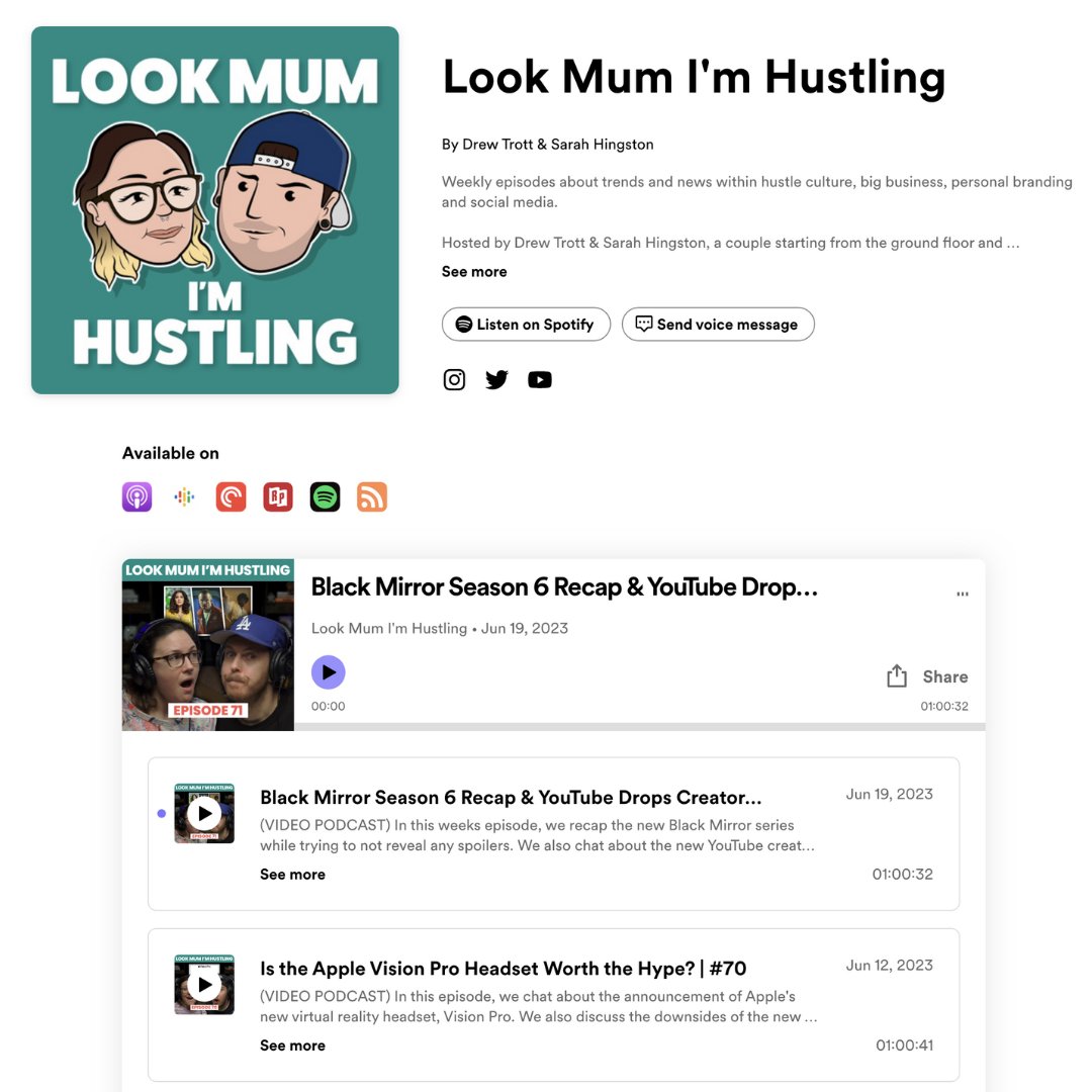 Where do you get your podcasts?

Spotify is a great place for both the audio and visual if you need to switch 🔁

#spotify #videopodcast #lookmumimhusting

open.spotify.com/show/50VmHGfUx…