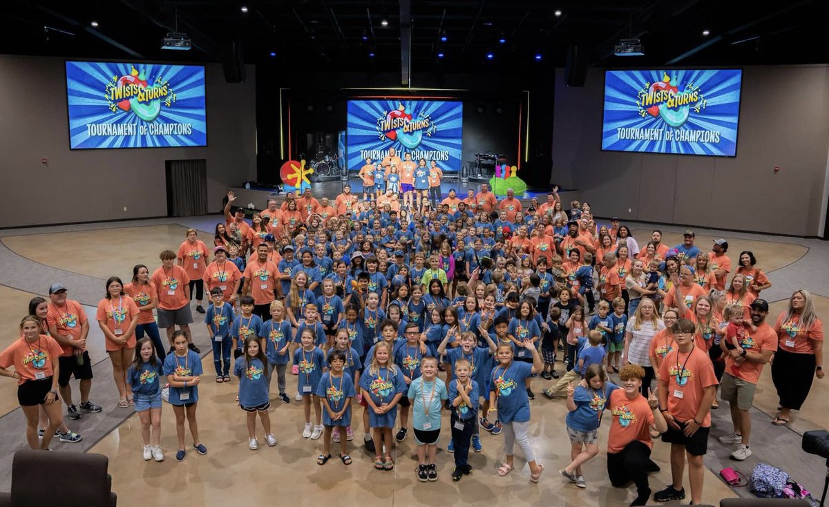 PacerHepperly's tweet photo. Another incredible VBS at Revolution Church! 
Thankful for all the volunteers and children who made this event possible. Join us tomorrow 9am or 11am as we show the highlight video of this years VBS activities 
#vbs2023 
#VBS https://t.co/cOH47lY82X