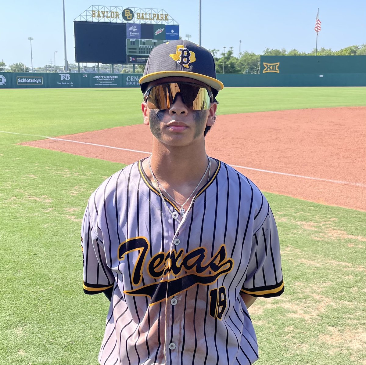 1836Roughriders's tweet photo. 🐻PG/Prospect Series at Baylor University🐻
.
Final @Texasbombers_SA 2024 Gold(13)/ Texas Titians-Raiders 18U (0) 
.
POG: Noa Lopez (2-2) (2RBIs/ 3R/ BB)

(5IP/6Ks/0 runs/ 1BB) https://t.co/C6hqZv5ZXn