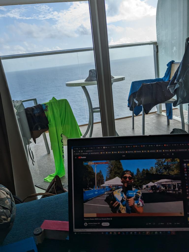 Watching the <a href="/wser/">Western States 100</a> Livestream from the middle of the Gulf of Mexico.  🏃‍♂️🏃‍♀️🔥🔥
#WS100 #AllureOfTheSeas #RoyalCaribbean