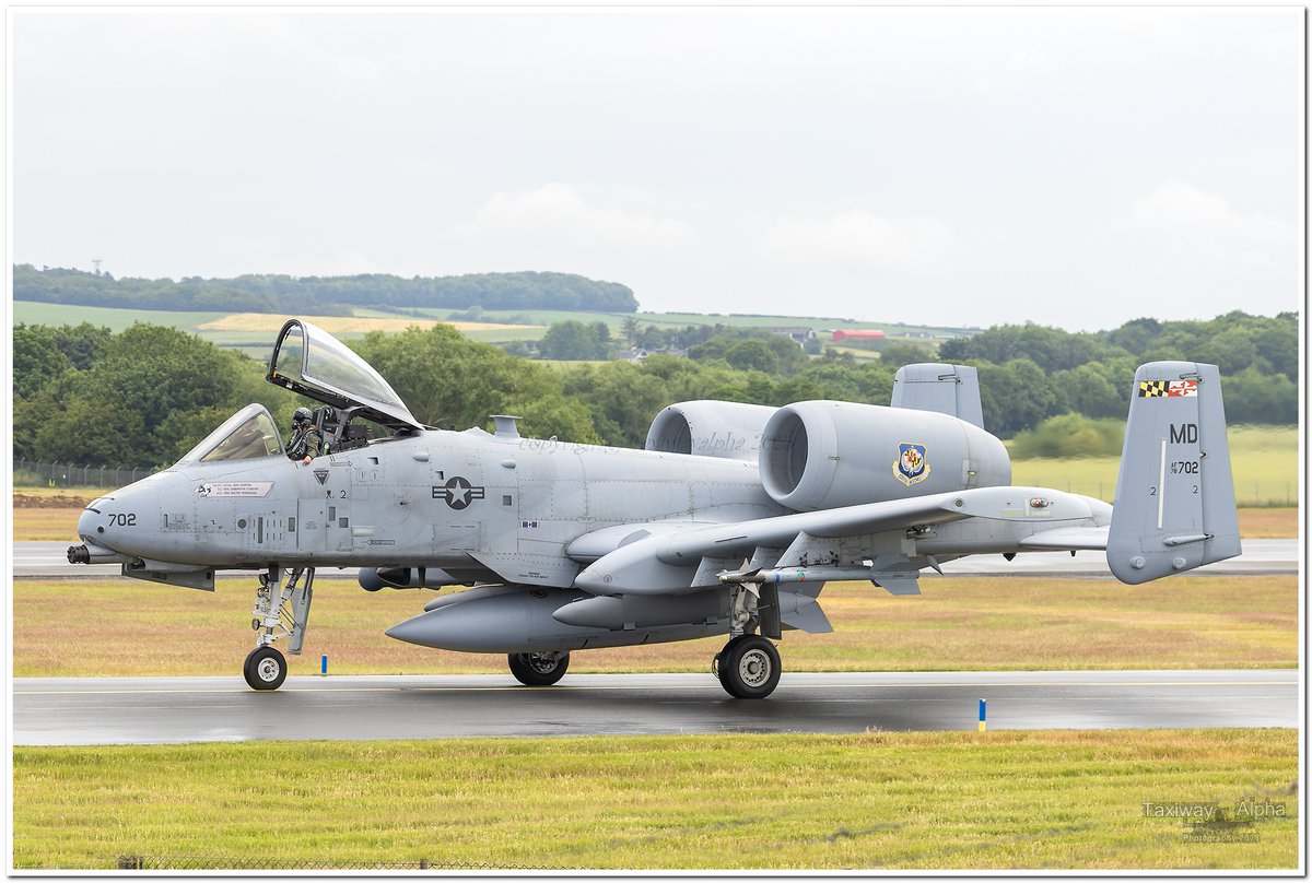 Glapics's tweet photo. United states Airforce| 78-0702|  Fairchild |A-10C thunderbolt II |A10-0322 | Prestwick International| PIK | EGPK | 23-06-2023 | 175th WG 104thFS MD  Raven flight returning Schleswig-Jager Germany #avgeekspotter #avgeek #military #usaf #175thwg #104thfs #ravenflight https://t.co/f4rSiCWXm8