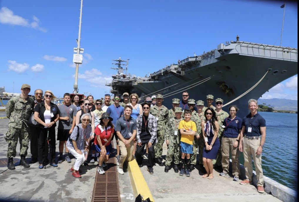 Tour of the USS Nimitz in Honolulu. What a great opportunity for our Navy League members! 🌺⚓️🇺🇸
@NavyLeagueUS @USNavy