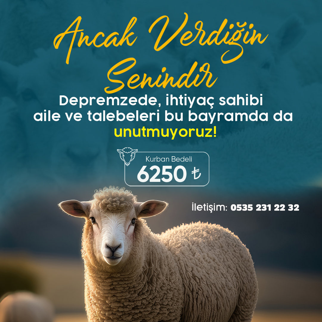 Ancak Verdiğin Senindir!  Depremzede, ihtiyaç sahibi aile ve talebeleri bu bayramda da unutmuyoruz!  Ancak VerdiğinSenindir