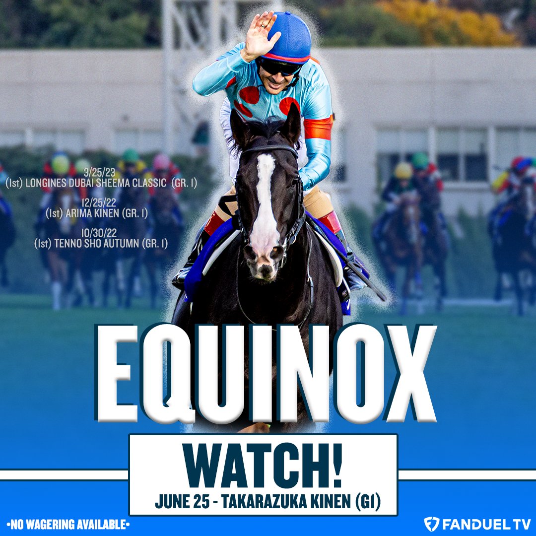 Watch EQUINOX, the Best Horse in the World, tonight on @FanDuelTV! 

2:40a ET/11:40p PT, no wagering will be offered.