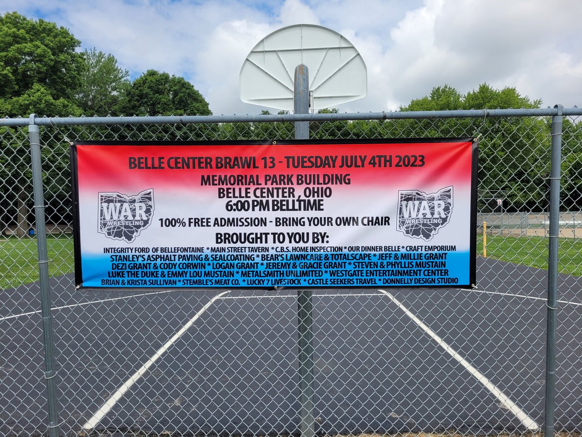 You know the count down to the Belle Center Brawl is on when the banners go up!