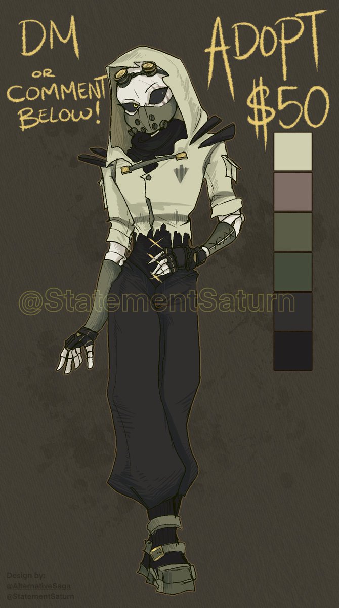 StatementSaturn's tweet photo. New adopt!! #skeleton #adoptable #adopt #undertale #utmv #oc #toyhouse #openadoptables https://t.co/iWP5rNVPJM