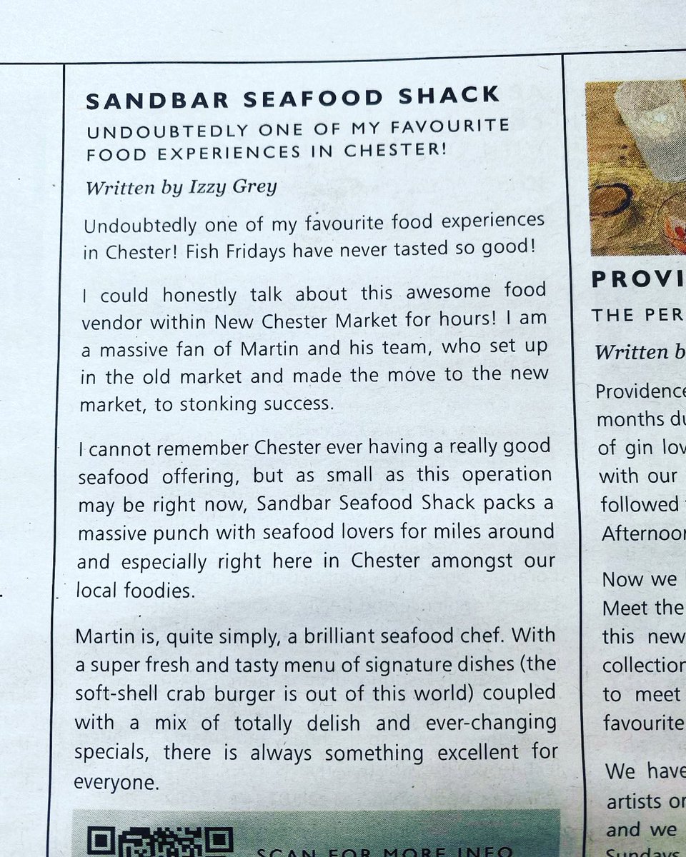 sandbarseafood's tweet photo. A review. Thanks Izzy, when someone enjoys our food it makes all the hard work worth while. Thanks Izzy. #thesandbar #seafoodshack #newchestermarket #chesterfood #wlgt #welovegoodtimes https://t.co/578Vk3q4Z5
