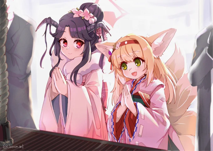 初詣 #ブルアカ #アークナイツ  #明日方舟