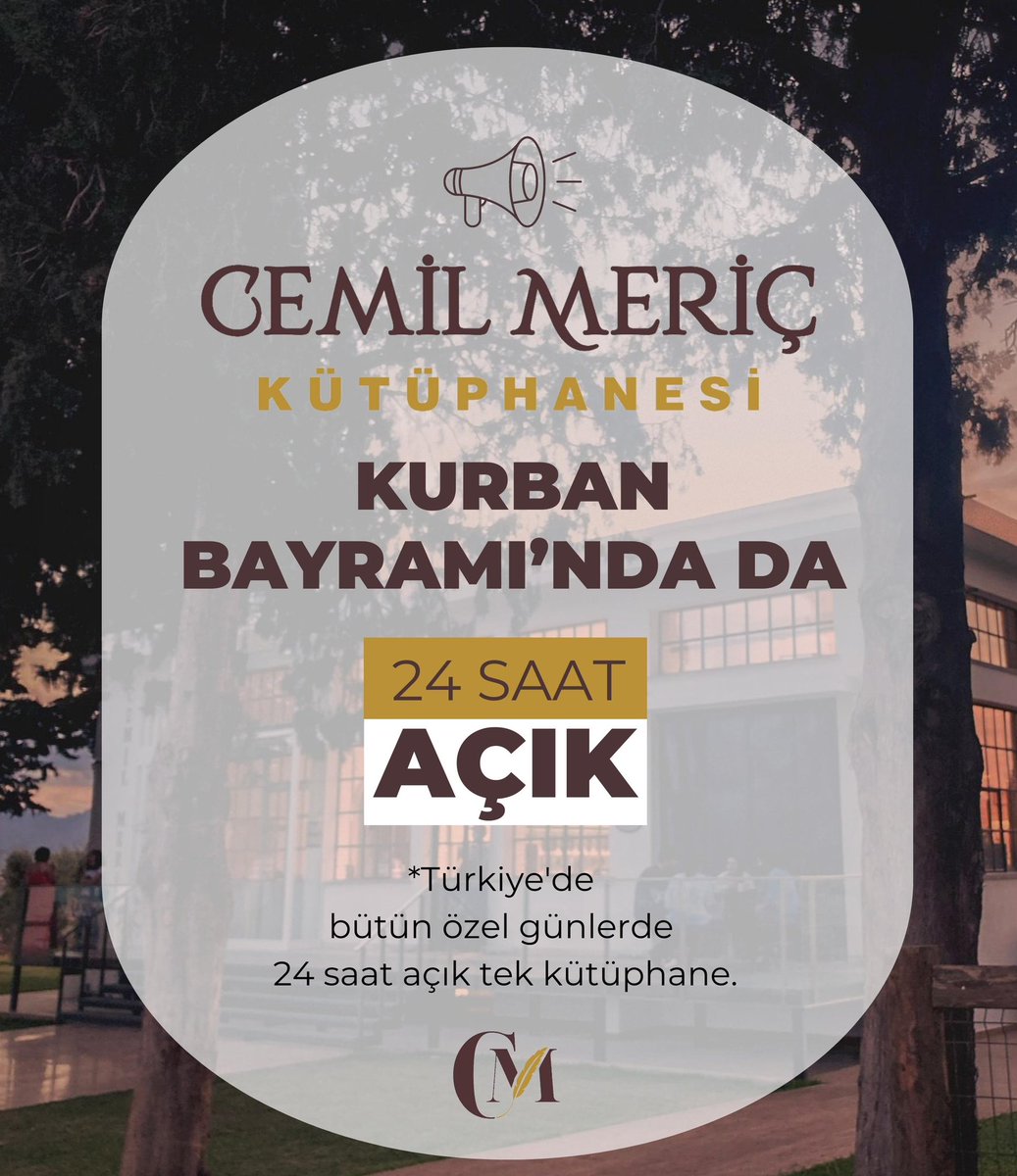cemilmerickitap's tweet photo. Kütüphanemiz açıldığı günden bu yana bütün resmi tatiller ve özel günlerde olduğu gibi Kurban Bayramı’nda da 24 saat hizmetinizde olacak. 

@HTutuncu @kepezbelediyesi https://t.co/E2zisWalYL