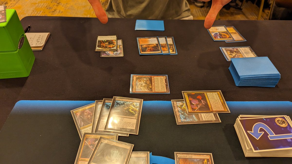 Y'all hear about the Living End player that drew all their living ends and had one exiled by a ragavan? That's me.  I'm that player.  Getting ready for the modern ReCQ at <a href="/NRGSeries/">NRG Series</a>  #NRGCHI. #mtg #magicthegathering #MTGxLOTR