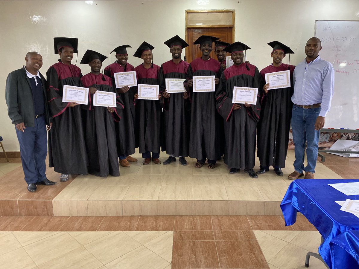 eagleprojects's tweet photo. On Friday we had a Frontline graduation for 8 students. They had a cake too. We are now headed to Ethiopia. https://t.co/NwCMFqpZ36