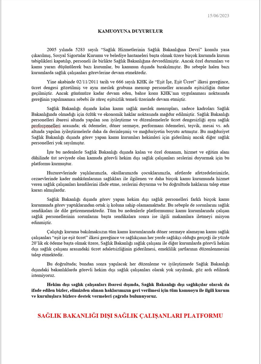 kamsagder's tweet photo. @sbdcsplatform
#bizdesağlıkçıyız
#kamusağlıkçılarıhakistiyor
#kamusağlıkçısımağdur
#üveysağlıkçı
#kamusağlıkçısı https://t.co/biCv6GyuFe