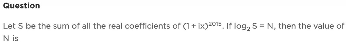 ModiBJPBhakt's tweet image. #complexNumber #binomial
Solve!
