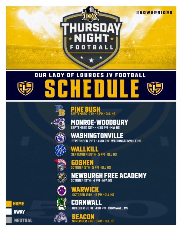 2023 JV Football schedule