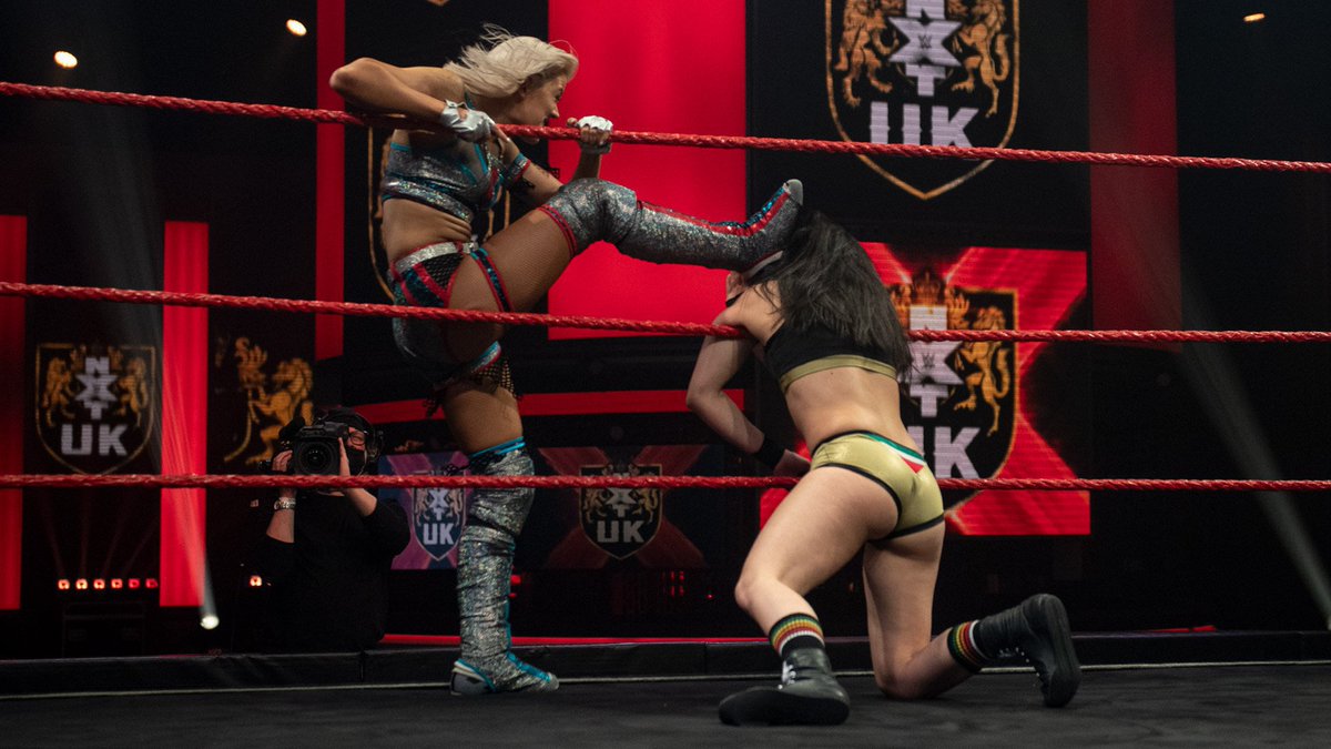 June 24, 2021: At the BT Sport Studios, @StevieTurnerWWE unleased '4 Dimensional Attitude' in her win over @Laura_DiMatteo1. 📸 WWE #NXTUK