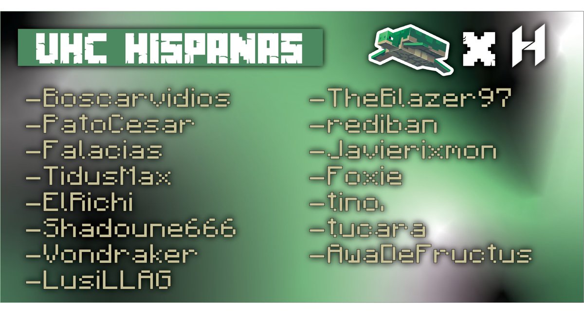 Estos son los participantes del UHC de Speedrunners Hispanos. Muchos van a estar stremeando, no se lo pierdan :D