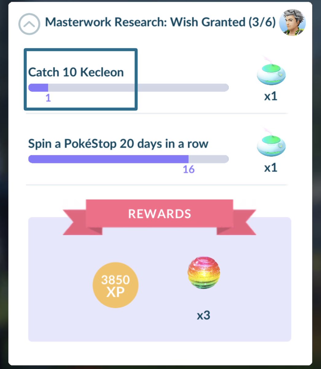 bailey_motta's tweet photo. Today I capture the first Kecleon for this task, doing great… https://t.co/BRTAbqDsx8